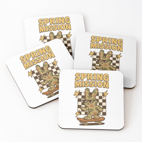 Item preview, Spring Mission Skateboard Bunny – Camo Skater Rabbit Streetwear Design designed and sold by inkoutninja.