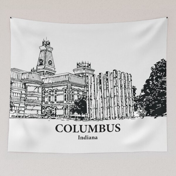 Item preview, Columbus - Indiana designed and sold by Lakeric Cityscapes.