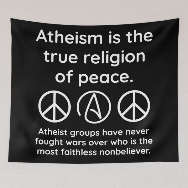 Item preview, Atheism= peace  designed and sold by Rachel the Artist .