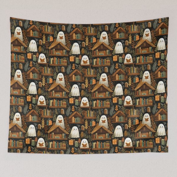 Item preview, Cozy Ghost Library Reading Pattern designed and sold by joannejgg.
