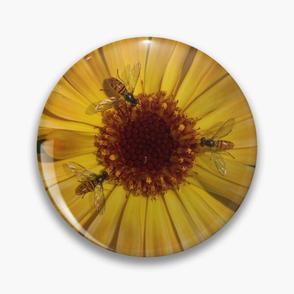 Item preview, Hoverflies on a Marigold  designed and sold by Shannon Emmel .