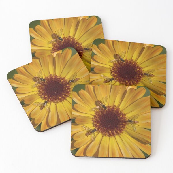 Item preview, Hoverflies on a Marigold  designed and sold by Shannon Emmel .