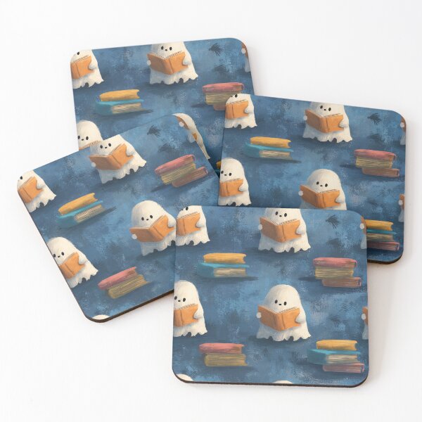 Item preview, Cute Ghost Reading Book Pattern on Blue designed and sold by joannejgg.