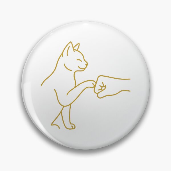 Item preview, Cat Fist Bump Line Art – Minimalist Cat Lover Design designed and sold by inkoutninja.