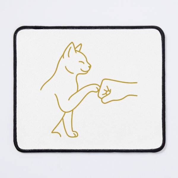 Item preview, Cat Fist Bump Line Art – Minimalist Cat Lover Design designed and sold by inkoutninja.