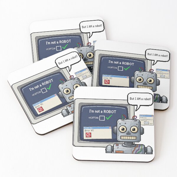 Item preview, Retro Robot and the Captcha Conundrum designed and sold by kornkobart.
