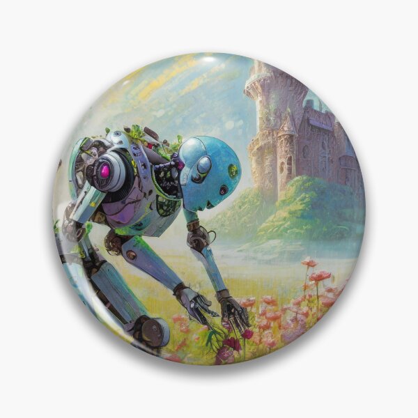 Item preview, Robot Smelling the Flowers designed and sold by Feral Confetti.
