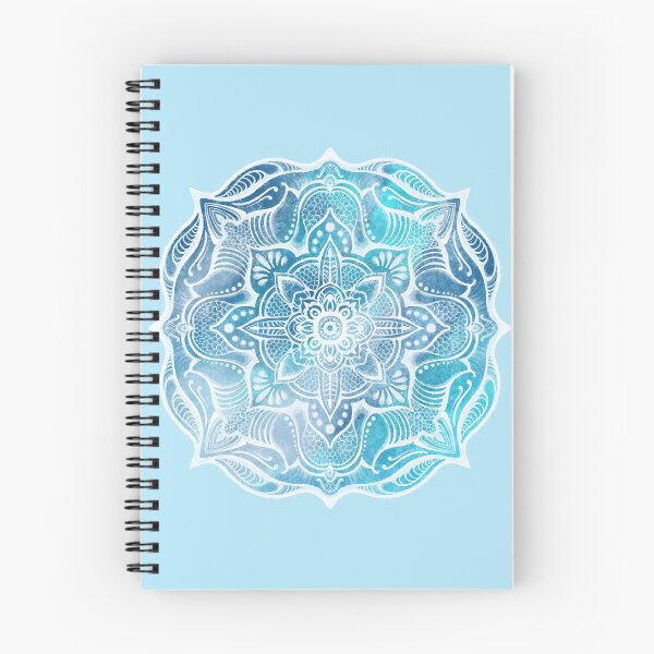 Artikelvorschau, Türkisfarbenes Aquarell-Mandala – Ruhige und spirituelle Kunst entworfen und verkauft von MandalaFlowerArt.