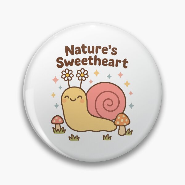 Item preview, Nature’s Sweetheart – Cute Snail Kawaii Cottagecore Design designed and sold by inkoutninja.