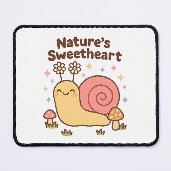 Item preview, Nature’s Sweetheart – Cute Snail Kawaii Cottagecore Design designed and sold by inkoutninja.
