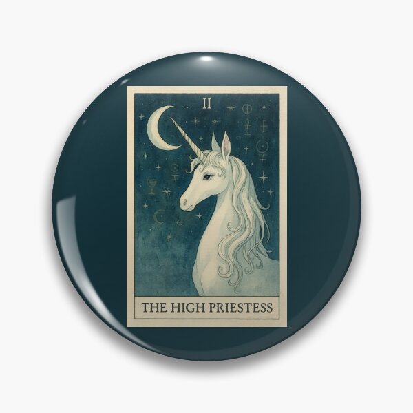Item preview, The High Priestess – Unicorn Tarot Card | The Last Unicorn Fan Art designed and sold by Feral Confetti.