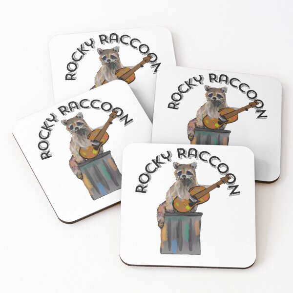 Item preview, Rocky Raccoon Guitar playing Raccoon Beatles - text   designed and sold by BillyBradya.