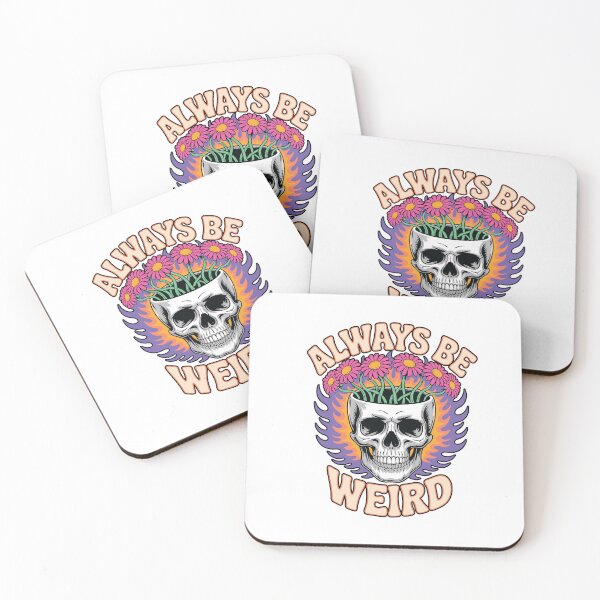 Item preview, Always Be Weird – Retro Skull Flower Head T-Shirt designed and sold by suechtmpoa.