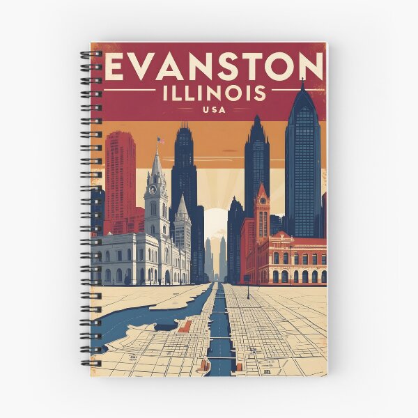 Item preview, Evanston Illinois 1950s USA Vintage Travel Tourism designed and sold by TravelersGems.