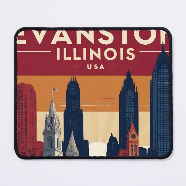 Item preview, Evanston Illinois 1950s USA Vintage Travel Tourism designed and sold by TravelersGems.