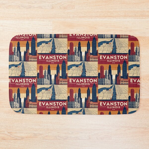 Item preview, Evanston Illinois 1950s USA Vintage Travel Tourism designed and sold by TravelersGems.