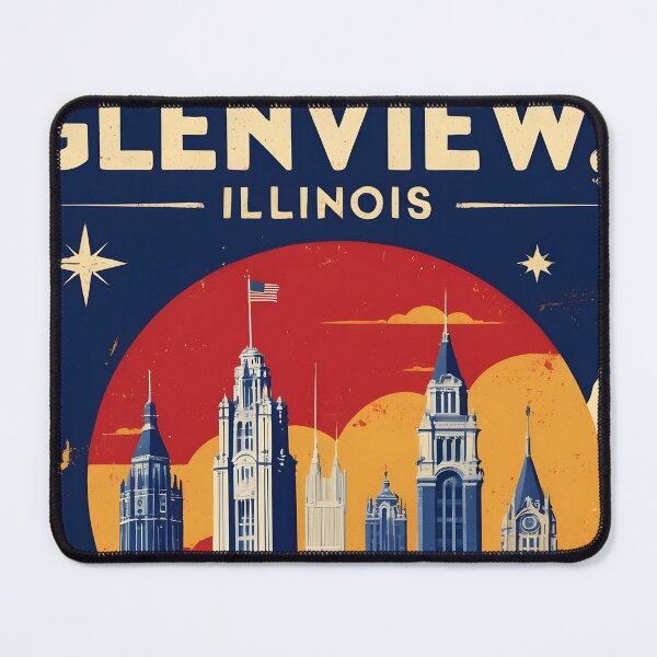 Item preview, Glenview Illinois 1950s USA Vintage Travel Tourism designed and sold by TravelersGems.