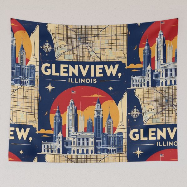 Item preview, Glenview Illinois 1950s USA Vintage Travel Tourism designed and sold by TravelersGems.
