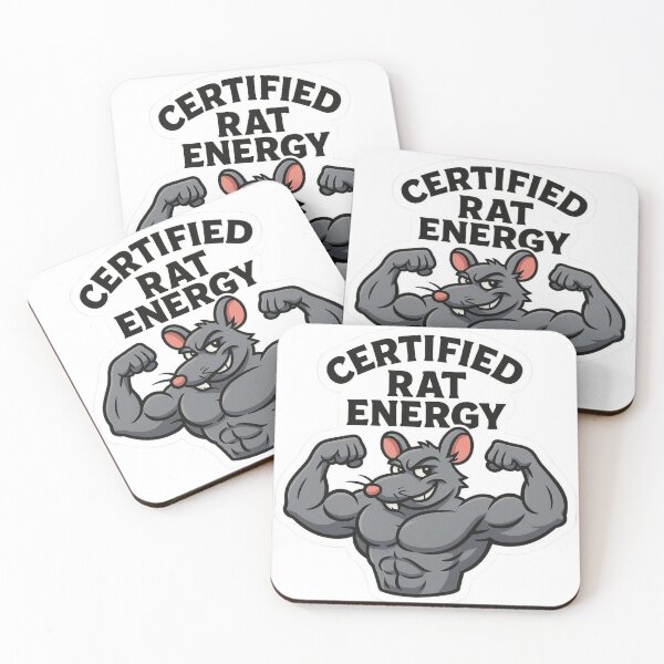 Item preview, Certified Rat Energy Vaporwave Muscle Rat designed and sold by prabhuji.