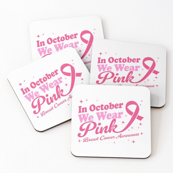 Item preview, In October We Wear Pink, Breast Cancer Awareness Ribbon, Pink Ribbon, Stars designed and sold by OctonoteStudio.