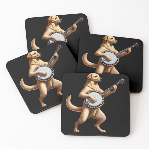 Item preview, Labrador Retriever Playing Banjo Player Dog Lover designed and sold by Kimberley King Art  King Art.