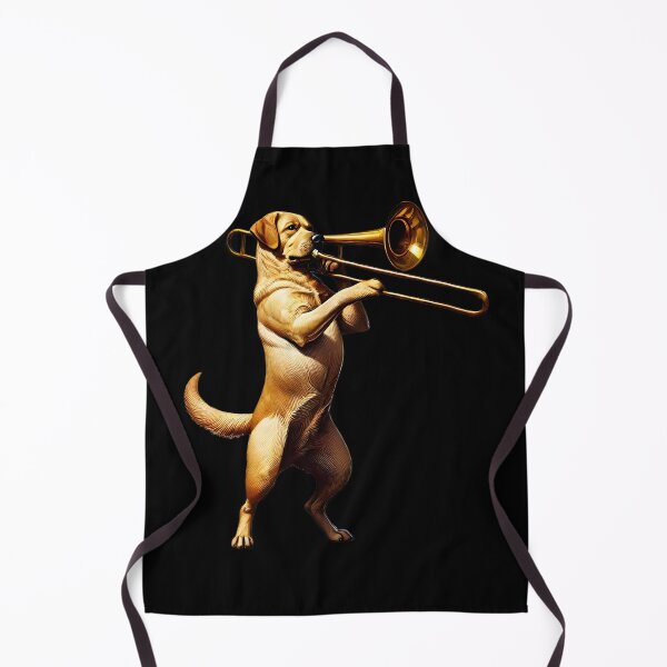 Item preview, Labrador Retriever Playing Trombone Player Dog Lover designed and sold by Kimberley King Art King Art.