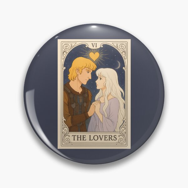 Item preview, The Lovers – Amalthea & Prince Lir Tarot Card | The Last Unicorn Fan Art designed and sold by Feral Confetti.