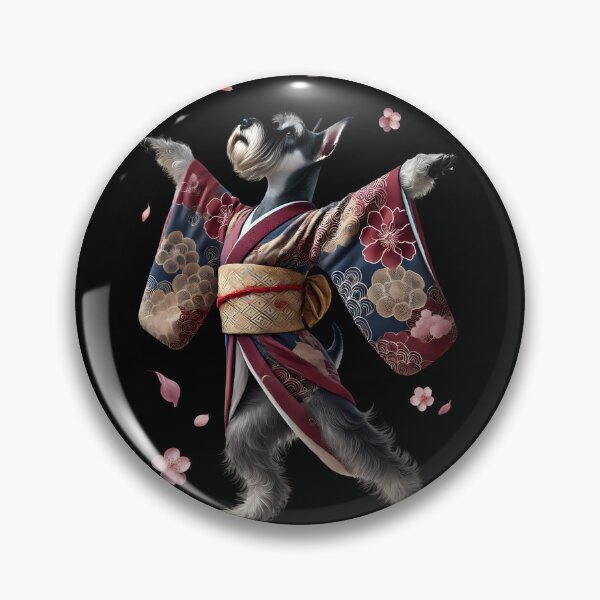 Artikelvorschau, Zwergschnauzer Japanische Kunst Kimono Harajuku Hundeliebhaber entworfen und verkauft von Kimberley King Art King Art.