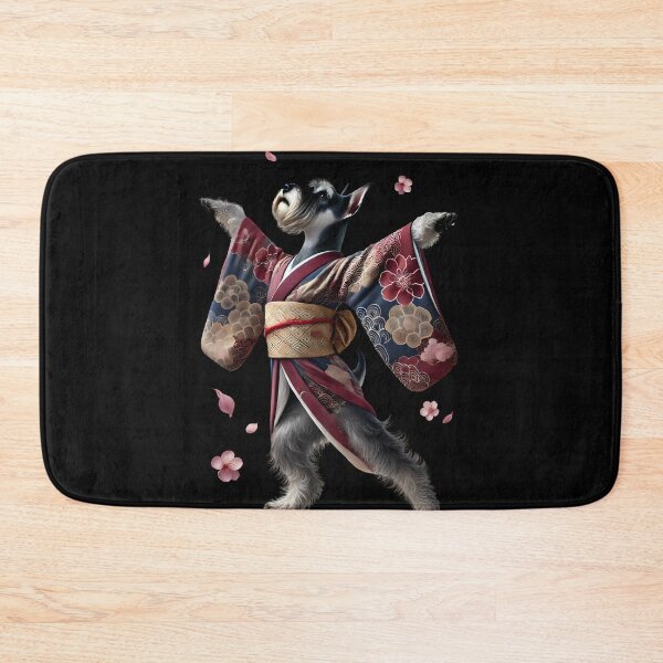 Artikelvorschau, Zwergschnauzer Japanische Kunst Kimono Harajuku Hundeliebhaber entworfen und verkauft von Kimberley King Art King Art.