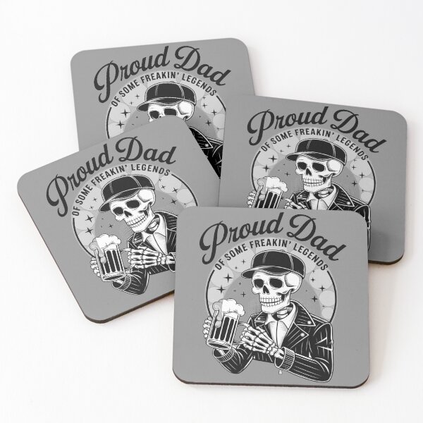 Item preview, Proud Dad Skeleton :Vintage Skull Biker Beer Design designed and sold by AlienTechs.