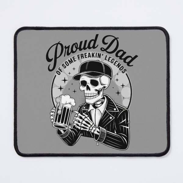 Item preview, Proud Dad Skeleton :Vintage Skull Biker Beer Design designed and sold by AlienTechs.