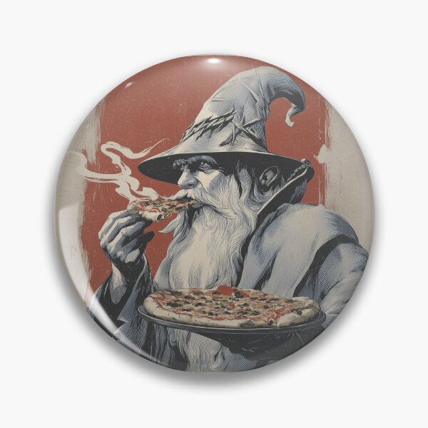 Item preview, Pizza Wizard — Vintage Woodcut designed and sold by ArgentoArt.