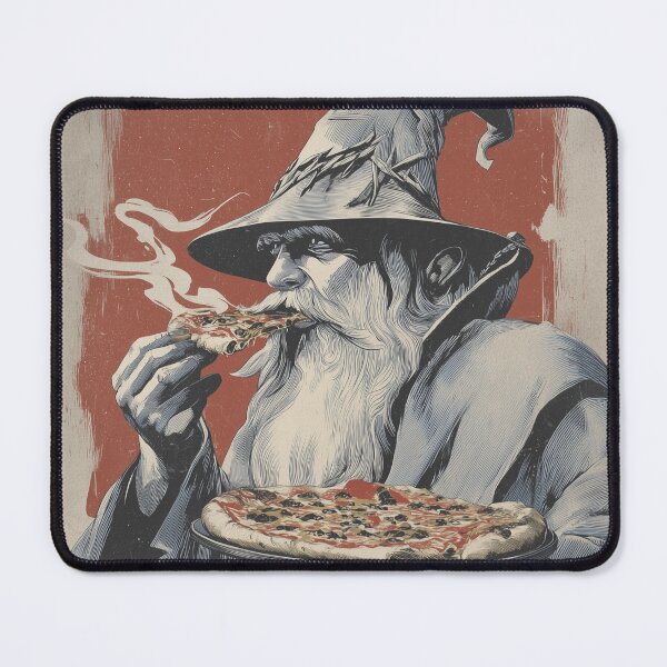 Item preview, Pizza Wizard — Vintage Woodcut designed and sold by ArgentoArt.