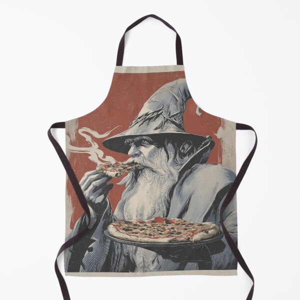 Item preview, Pizza Wizard — Vintage Woodcut designed and sold by ArgentoArt.