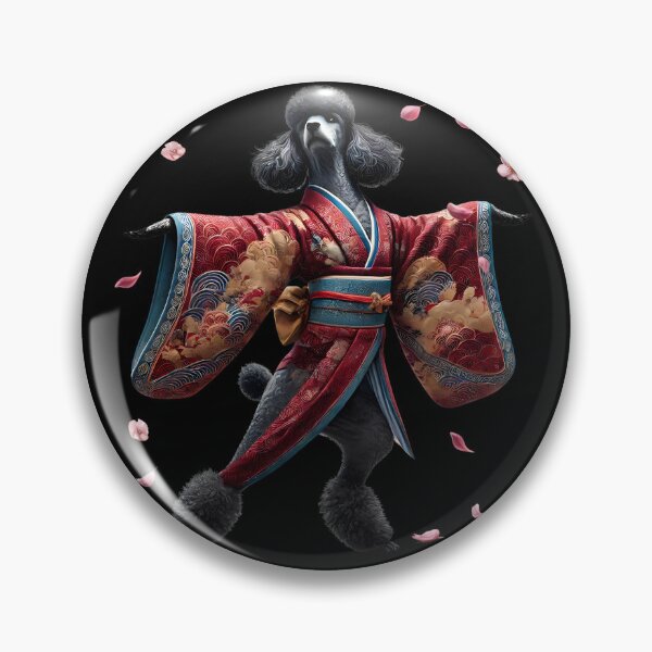 Artikelvorschau, Pudel Japanische Kunst Kimono Harajuku Hundeliebhaber entworfen und verkauft von Kimberley King Art King Art.
