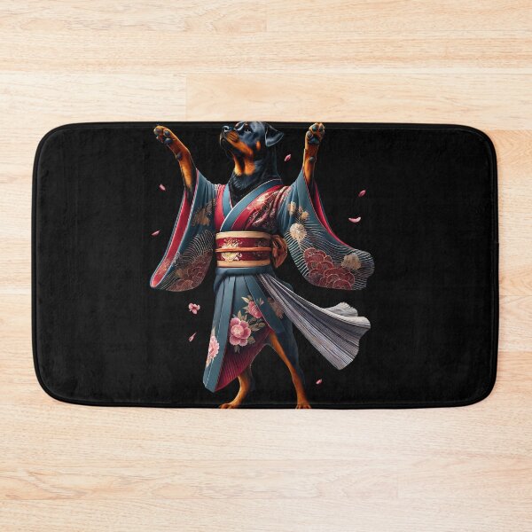 Artikelvorschau, Rottweiler Japanischer Kunst-Kimono Harajuku Hundeliebhaber entworfen und verkauft von Kimberley King Art King Art.