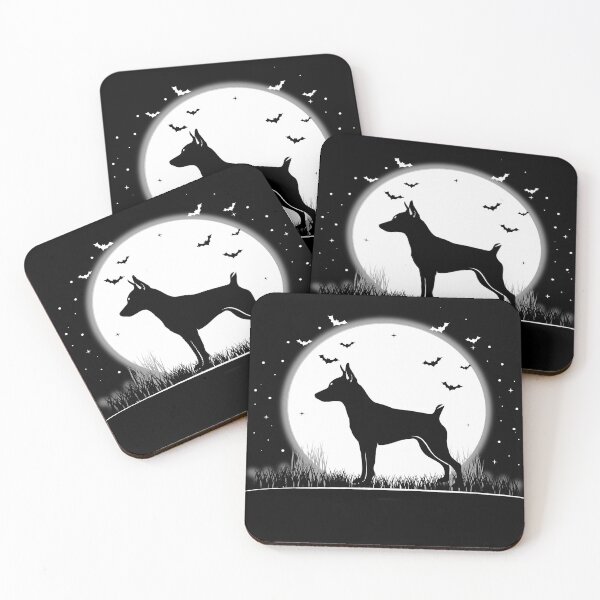Item preview, MinPin Dog – Halloween Moon Silhouette designed and sold by The Real Life Symphony.