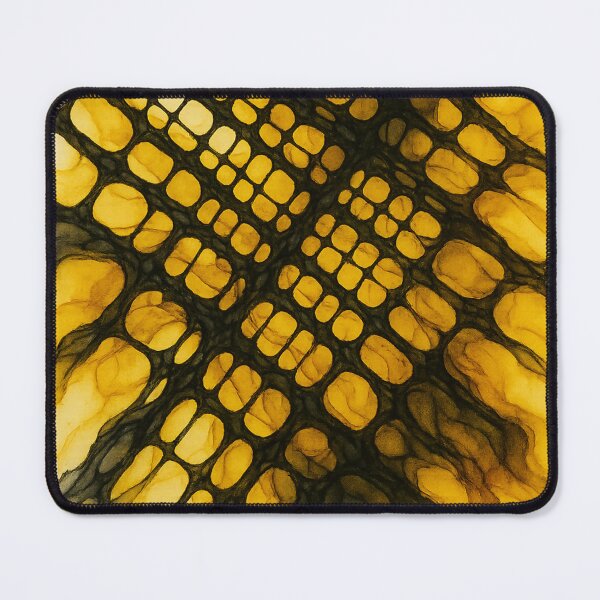 Item preview, Abstract Cellular Grid in Yellow and Black designed and sold by optimusprime39.
