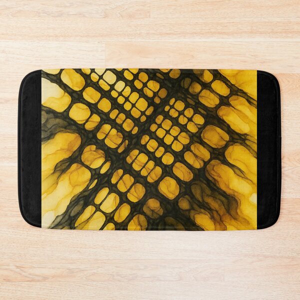Item preview, Abstract Cellular Grid in Yellow and Black designed and sold by optimusprime39.