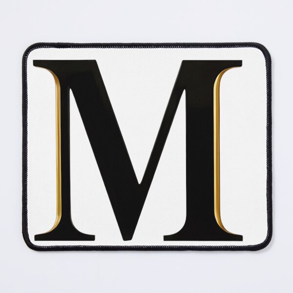 Item preview,  Letter M – Gold & Black Elegance designed and sold by RAKO13.