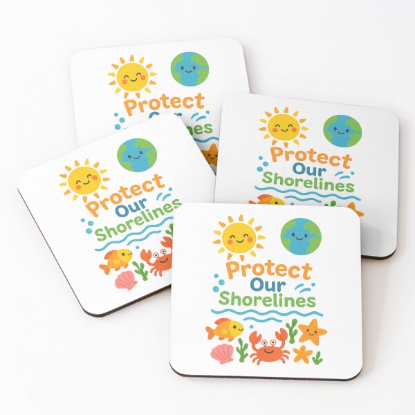 Item preview, Protect Our Shorelines – Cute Ocean Conservation Kids Design designed and sold by inkoutninja.