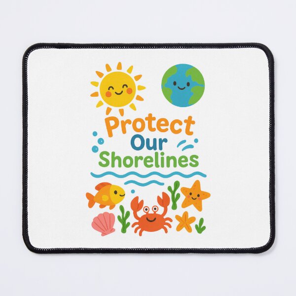 Item preview, Protect Our Shorelines – Cute Ocean Conservation Kids Design designed and sold by inkoutninja.