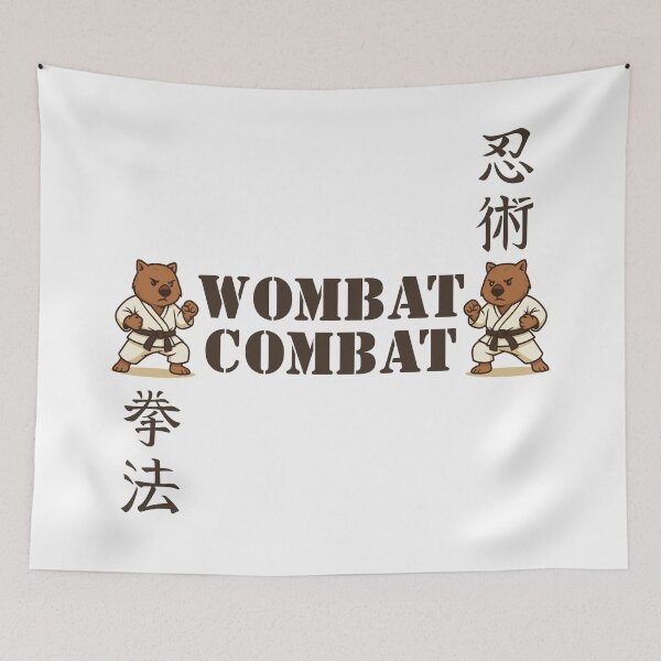 Item preview, Wombat Combat Martial Arts Australian Animal  designed and sold by pUNKnown.