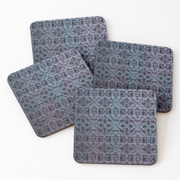 Item preview, Purple Blue Vines Wires, Dark Theme,   Mural Mosaic, Dark Theme, Diagonal Repeated Hexagonal Pattern Textures  designed and sold by Digital-Davinci.