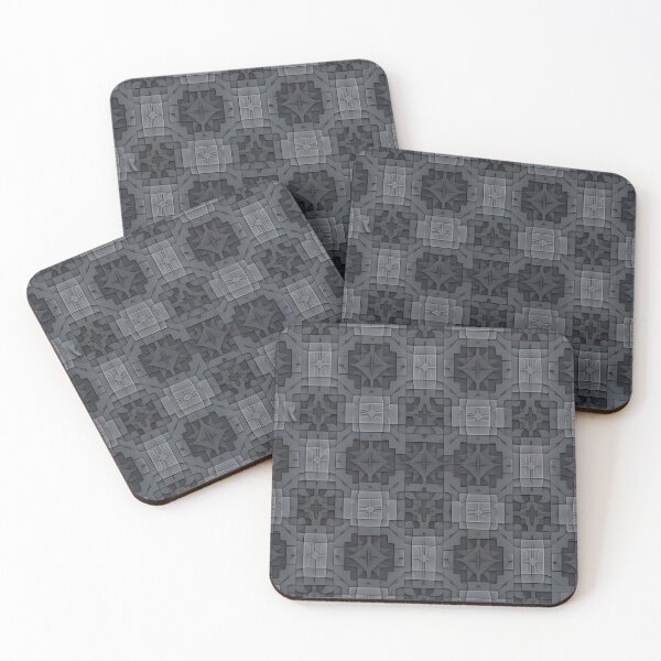 Item preview,  Grey, Black White, Mural Mosaic, Dark Theme, Diagonal Repeated Hexagonal Pattern Textures  designed and sold by Digital-Davinci.