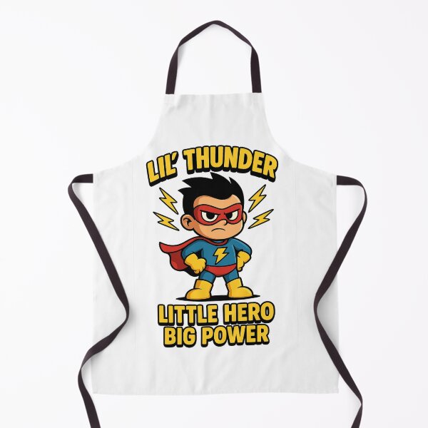 Item preview, Funny Superhero Cartoon - Lil’ Thunder | Little Hero Big Power Design designed and sold by Epic Threads Designs.