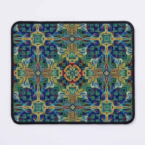 Item preview, Blue, Yellow, Multicolor, tesselate, kaleidoscope, Diagonal Repeated Hexagonal Pattern Textures designed and sold by Digital-Davinci.