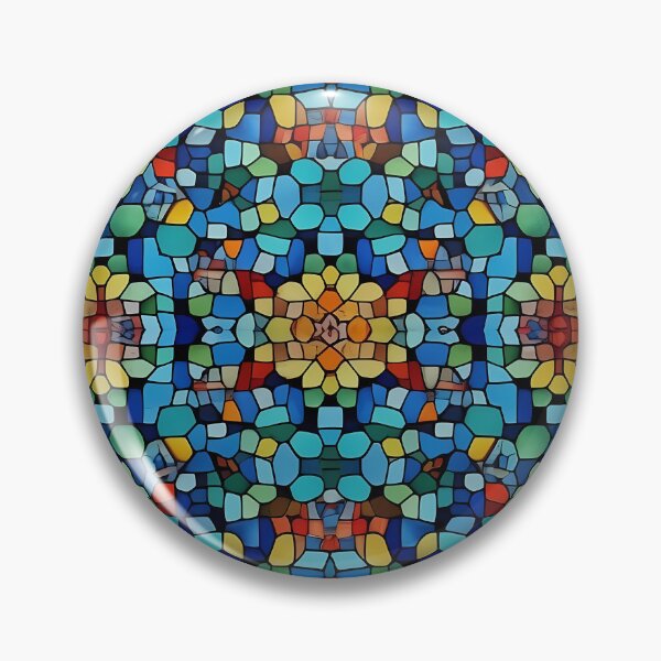 Item preview, Bright , Colorful, Blue, Yellow, Multicolor, tesselate, kaleidoscope, Diagonal Repeated Hexagonal Pattern Textures designed and sold by Digital-Davinci.