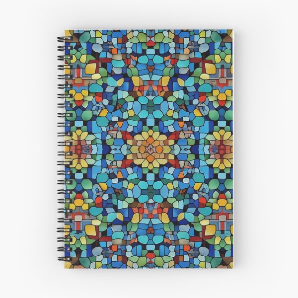 Item preview, Bright , Colorful, Blue, Yellow, Multicolor, tesselate, kaleidoscope, Diagonal Repeated Hexagonal Pattern Textures designed and sold by Digital-Davinci.