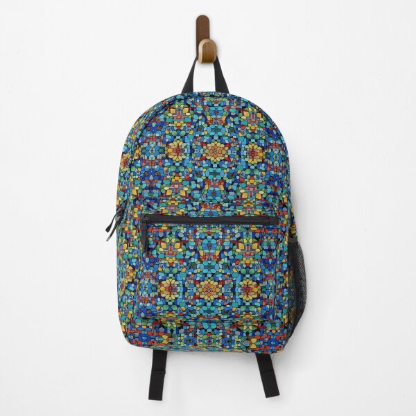 Item preview, Bright , Colorful, Blue, Yellow, Multicolor, tesselate, kaleidoscope, Diagonal Repeated Hexagonal Pattern Textures designed and sold by Digital-Davinci.